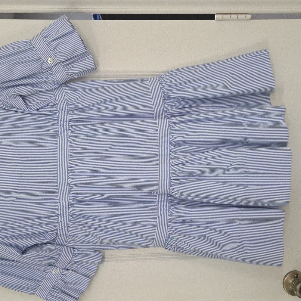 Gretchen Scott Designs Blue And White Striped Dress. Great Condition! - Picture 6 of 11